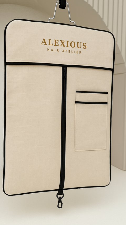 Limited Edition: Linen Wig Bag & Wooden Hanger Set